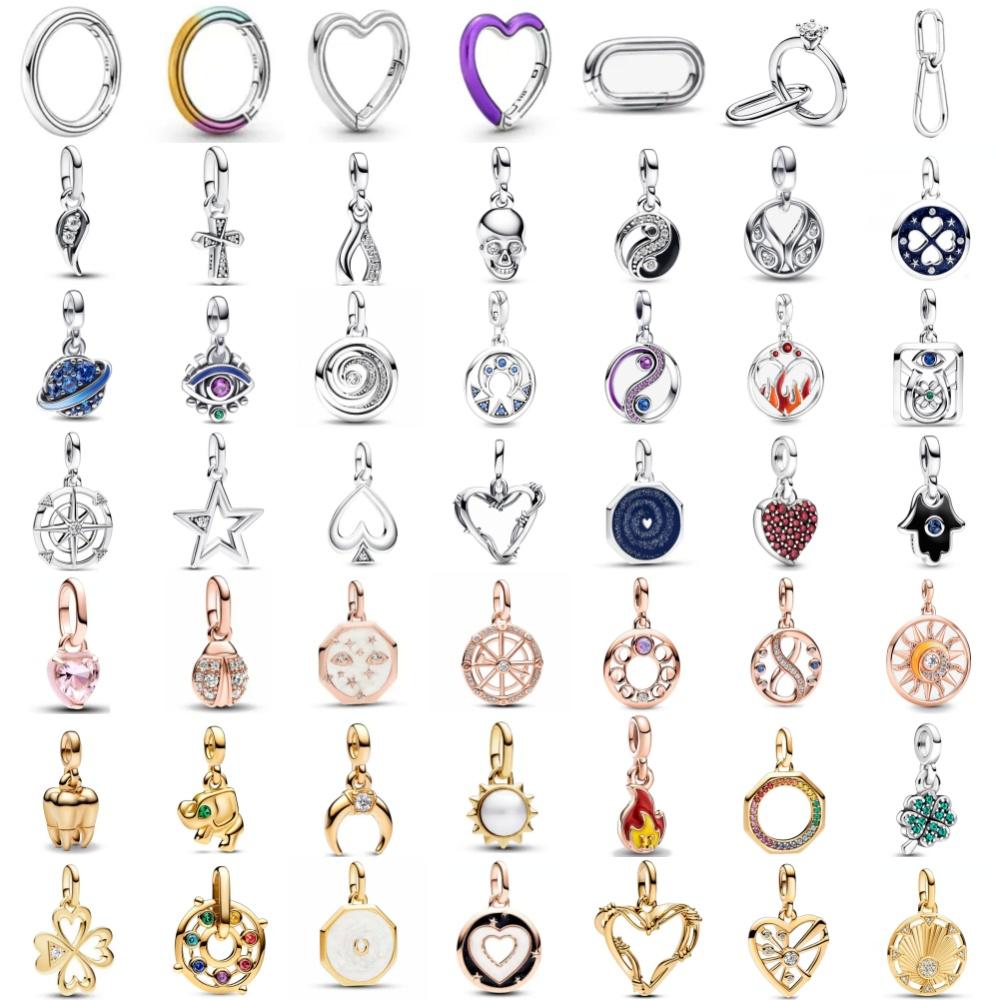 Sparkling Star Mini Dangle Charm Fit Me Bracelet 925 Silver Me Series Green Heart Mini Charm Girl Party Jewel
