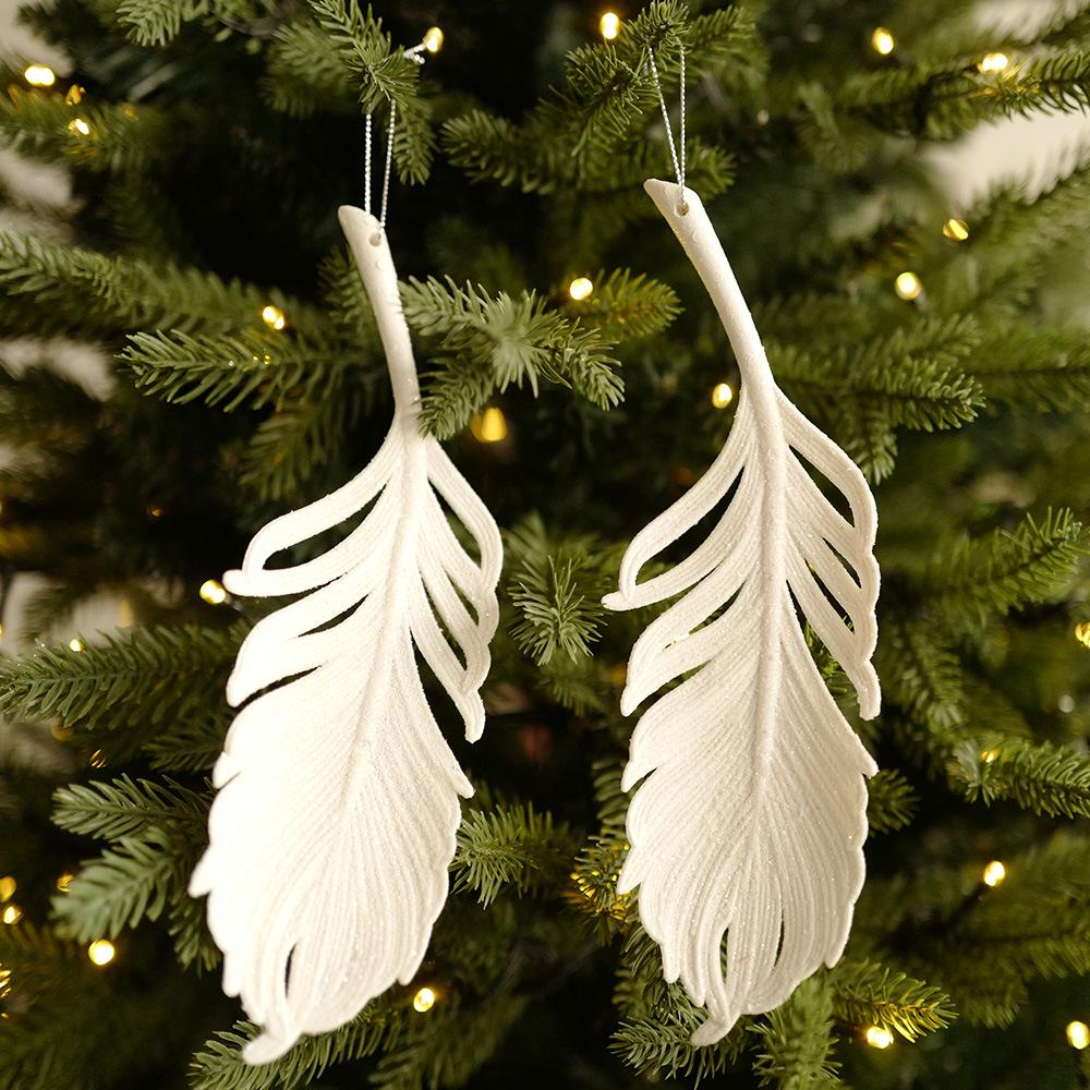 Angel Feather High Heels Christmas Ornament with Snowflake and Reindeer Pendant