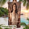 Lana Del Rey Strandtuch, Personalisierter Benutzerdefinierter Name Text, Schnelltrocknendes Großes Saugfähiges Handtuch Für Strand Pool