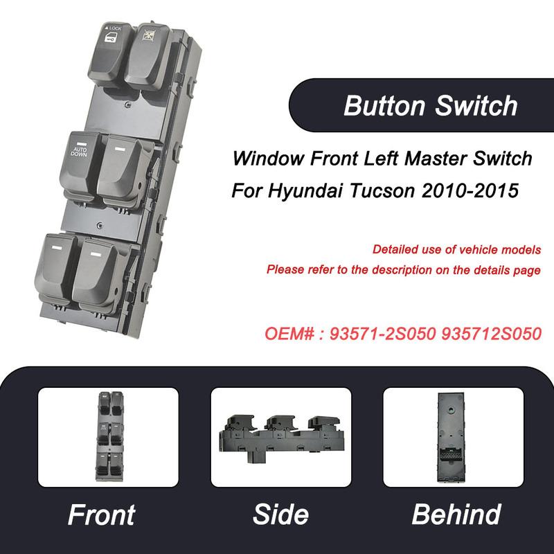 Front Left Driver Side Window Electric Switch Car Accessories New 93571-2S050 For Hyundai IX35 TUCSON 2010-2015