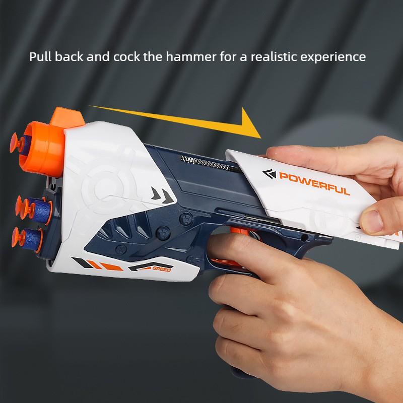 Adult Manual Soft Bullets Toy Gun Kits For Nerf Darts Toy Pistol Gun Long Range Dart Blaster AdultToys Xmas Gift