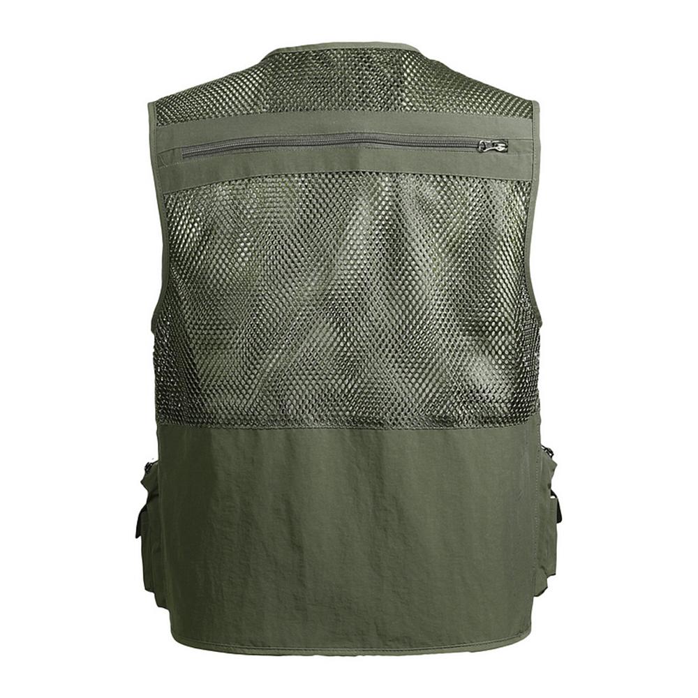 Fishing Vest Breathable Fishing Travel Mesh Vest with Zipper Pockets Summer Work Vest for Outdoor Activities