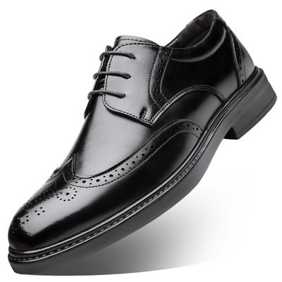Marca de Lujo Alta Calidad Cuero Genuino Zapatos de Cuero de Negocios Zapatos Oxford con Cordones Zapatos Casuales de Vestir para Hombre Zapatos Negros de Oficina