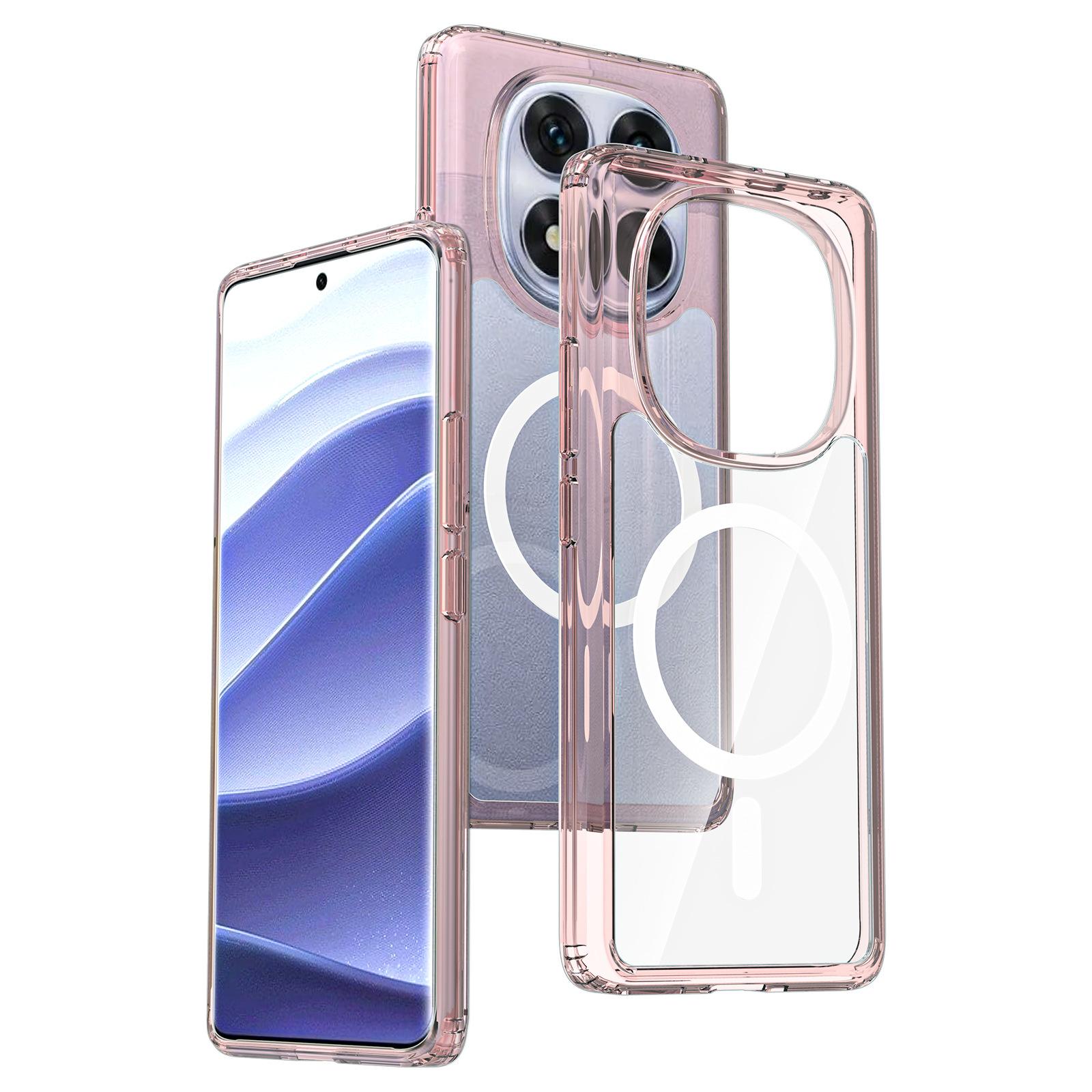 

Для Redmi Note14 Магнитный чехол для телефона Утолщенный акриловый Космический кристалл 13pro14c Прозрачная защитная крышка For Redmi 9C