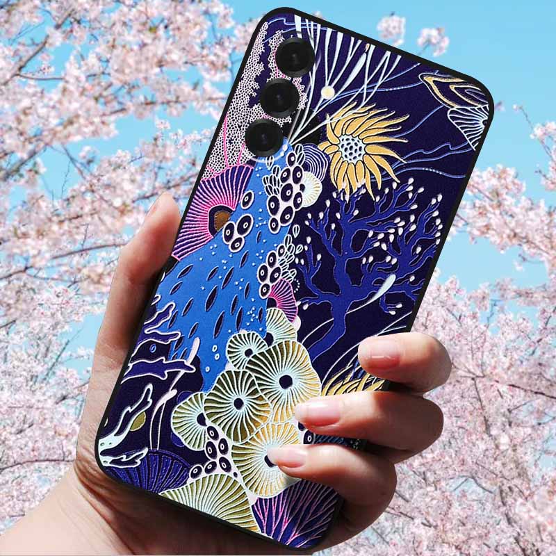 3D Relief Embossed Retro For Galaxy A17 5G Case Soft Silicone Back Cover Cases For SAMSUNG Galaxy A17 A17 5G 3D TPU Relief Cases