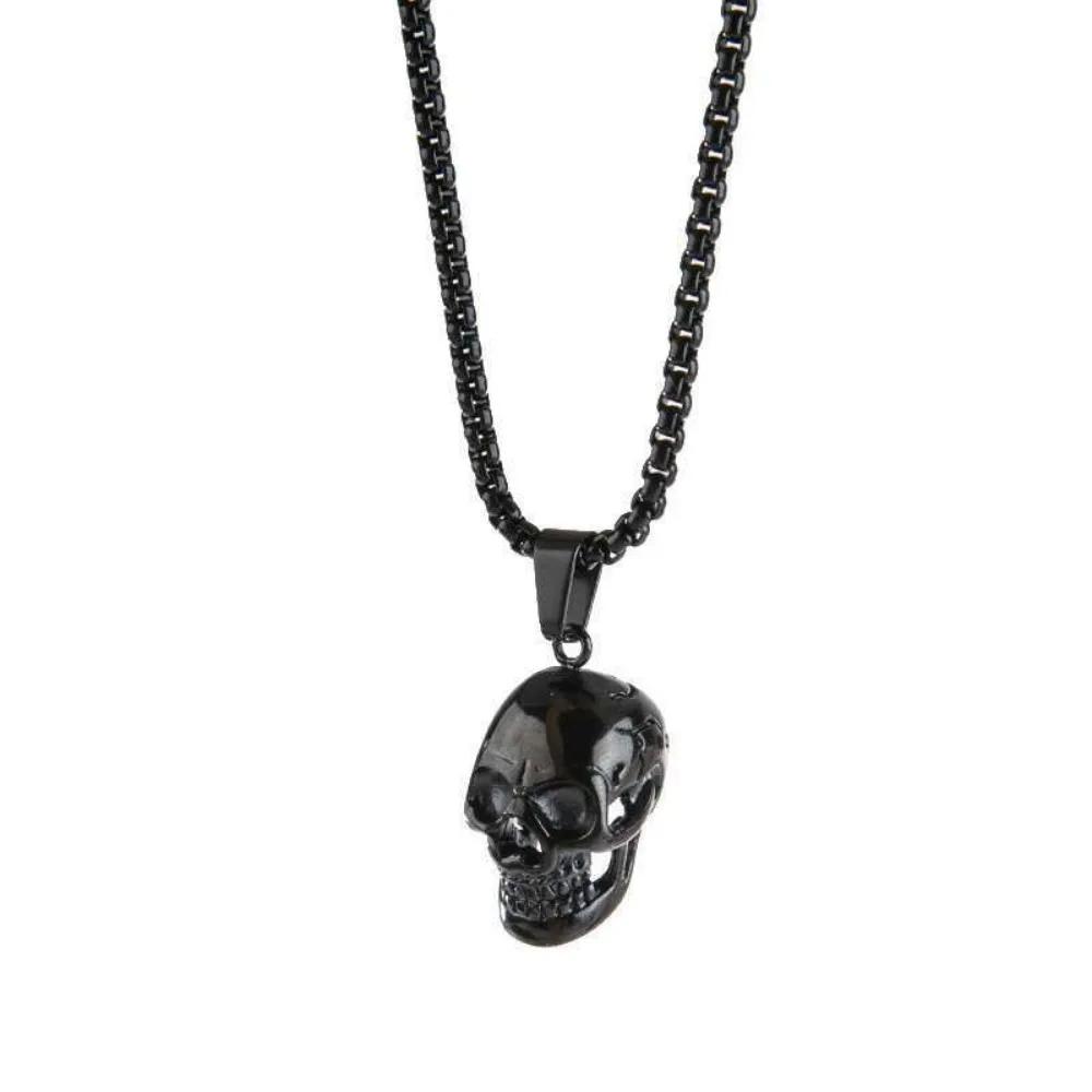 Retro Domineering Personality Skull Pendant Necklace Men's Trend  Punk Hip-hop Niche Street Party Gift PendantAccessories