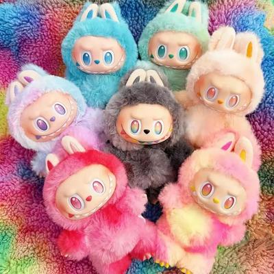 Coin Purses & Keychains / Keychains Anime Figure Labubu Vinyl Pendant Doll Model Toy Cute Monster Keychain Toys Birthday Gifts