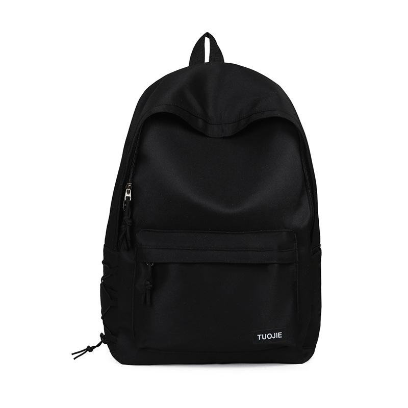 New fashion backpack college student solid color schoolbag women's high school large capacity backpack fashion