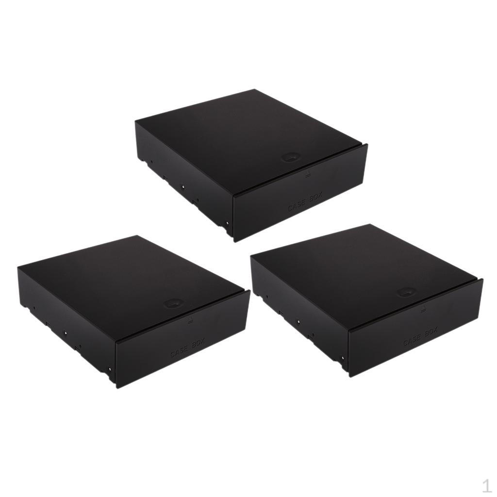 

3 Blank Rack Drawer Tray Devices Storage Case 5.25