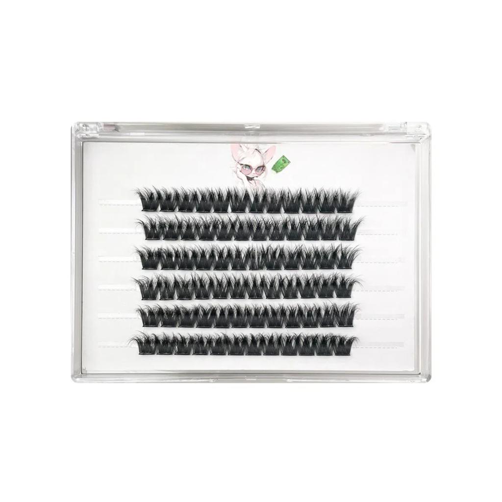 Glue-Free False Lashes - Fluffy Volume, 3D Multi-Layer, Euro/Asian Style, Single Clusters