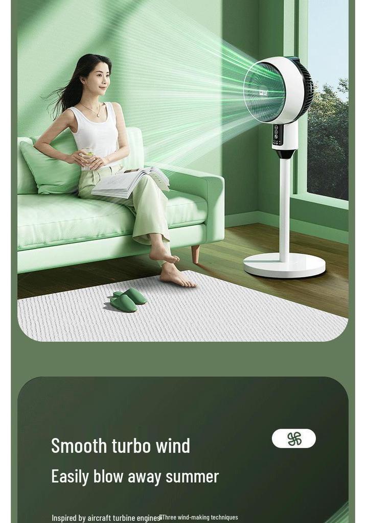 Camel Silent Circulation Fan: Compact Floor/Table Fan with Remote & High Wind Power