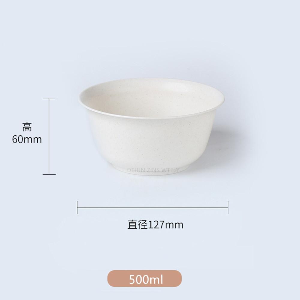 20pcs Disposable Bowl Food Grade Thickened High Temperature Rice Bowl Household High Quality Noodle Bowl Rice Husk Tableware