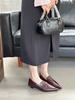 Scarpe Loafer da Donna alla Moda Sneakers Femminili Casual Autunno Punta Quadrata Oxfords Slip-on Estate Autunno Inverno Pelle Punta Affilata Nuove Mary Ja