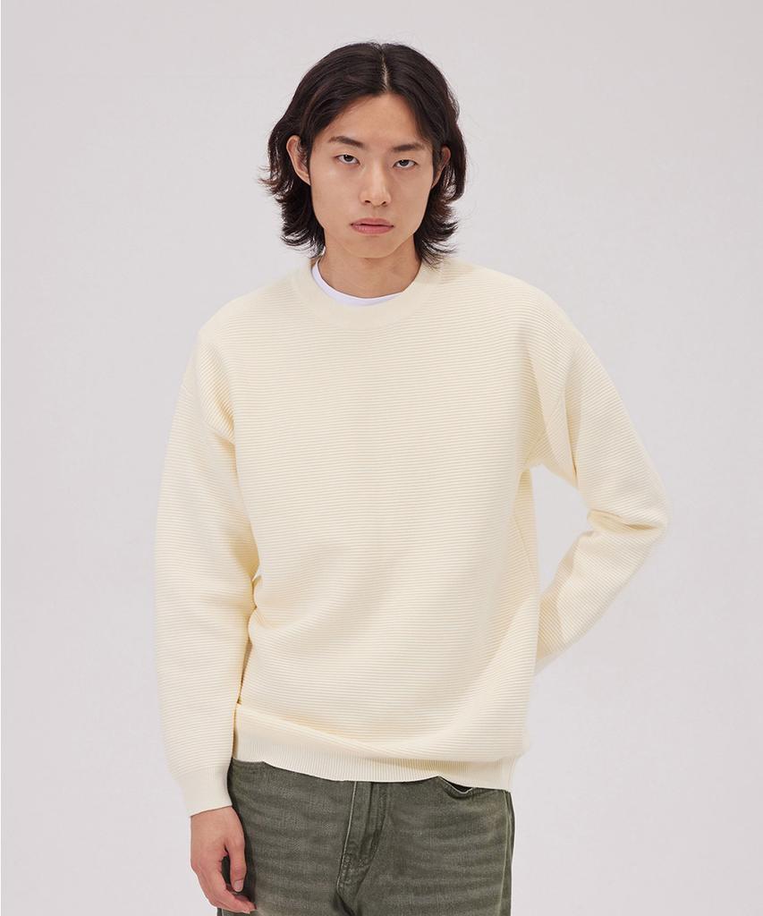 MAKEITTO Daily Viscose Crewneck Knit_Cream