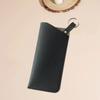 With Keyring Sunglasses Pouch PU Leather SunGlasses Holder Hanging Sunglasses  Eyewear Accessories