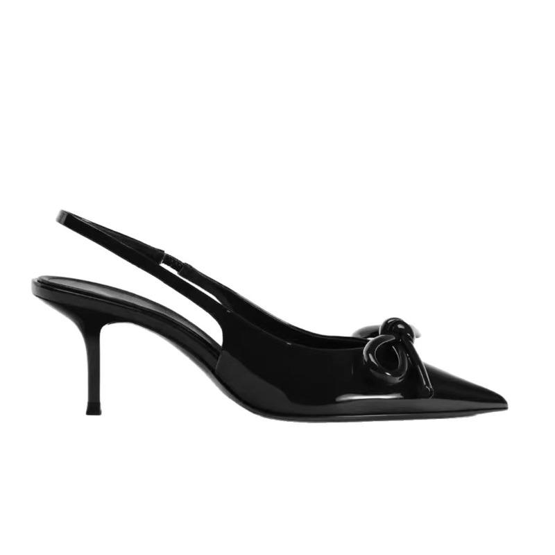 Fashion 2025hot Summer Women French style Clip Toe Slippers Fashion Dress Slide Shoes Ladies Elegant High Heel Footwear Mature style