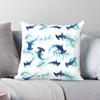 Hammerhead Shark Square Pillowcase Polyester Linen Velvet Printed Zip Decorative Throw Pillow Case Home Cushion Cover