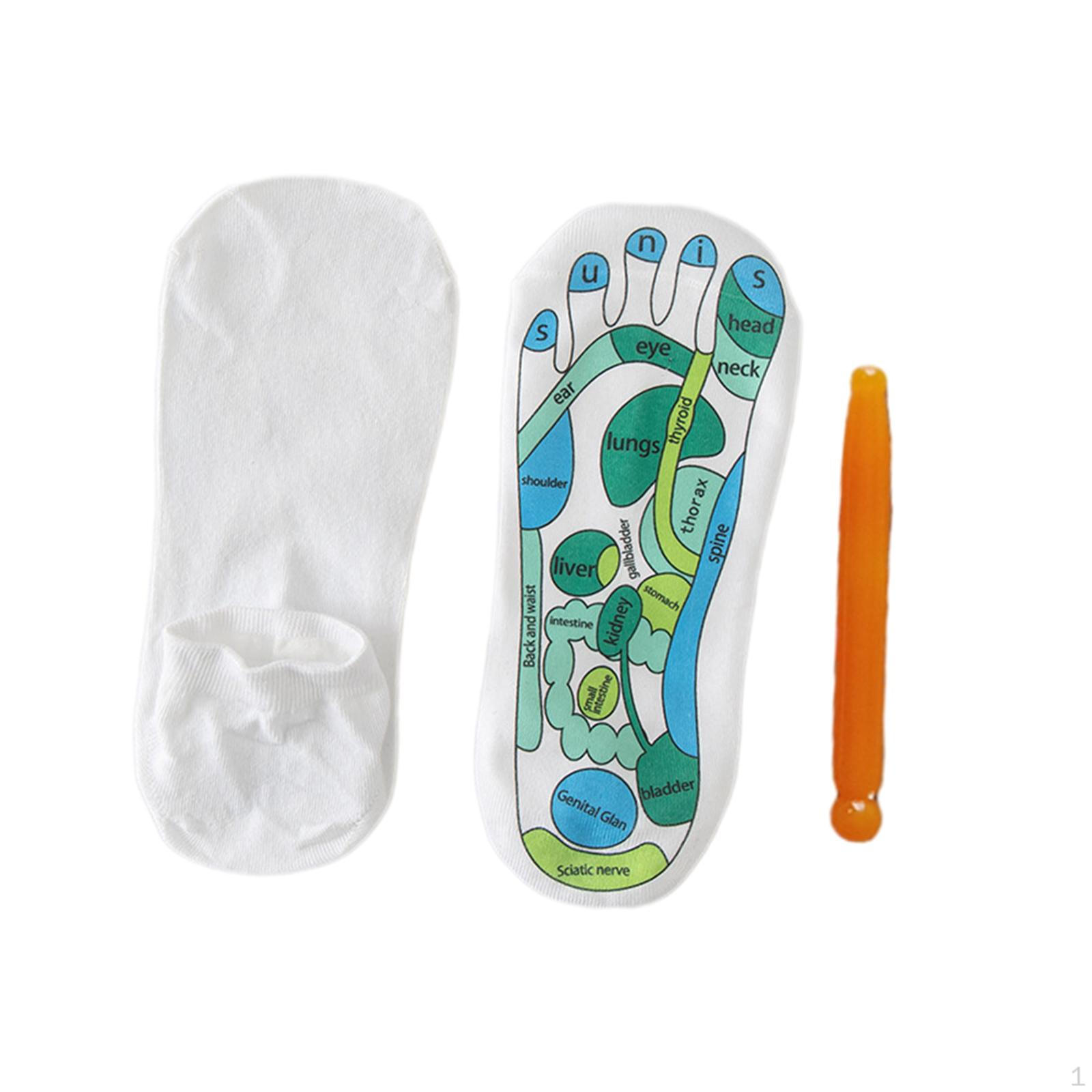 

Носки для акупрессурной рефлексологии, носки с изображением акупрессуры, мягкие, удобные носки для спа с массажем Short