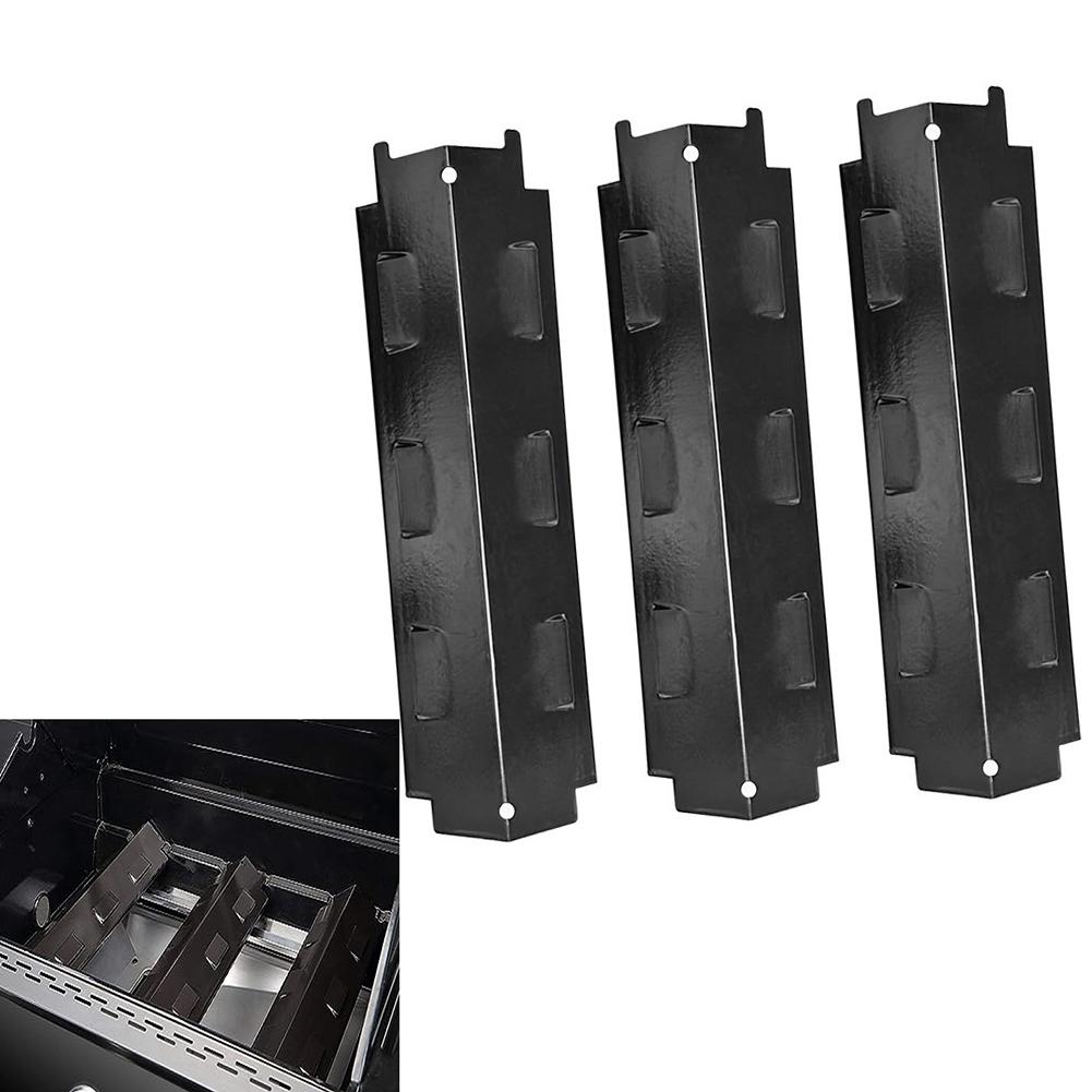 3Pcs Heat Plate 98531 Porcelain Steel Heat Plate 14.5x4.29in For Charbroil GrillKing For Kenmore For Master Forge Grilling Setup