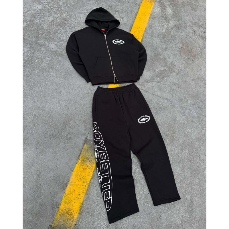 Corteiz Print Hooded Sweatshirt Jogger Set