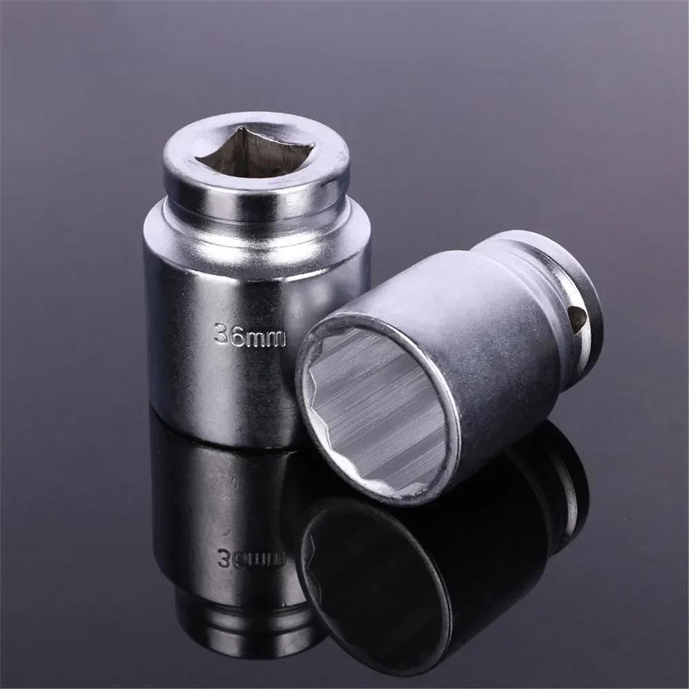 3/4 Zoll 12-Punkt Hochleistungs-Steckschlüsselsatz 45# Chromstahl für Kfz-Werkstattwartung und DIY-Werkzeuganwendungen