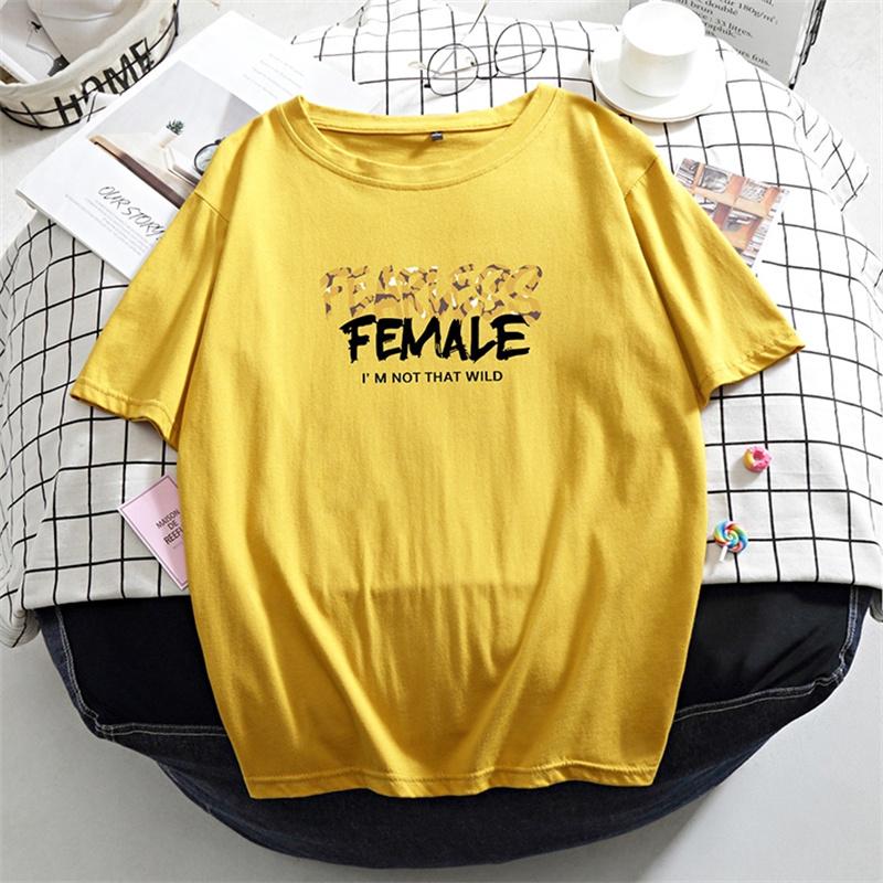 

Hirsionsan хлопковая футболка с буквенным принтом, женская летняя популярная футболка, корейские эстетические футболки для женщин, мягкие женские топы большого размера 4XL жёлтый