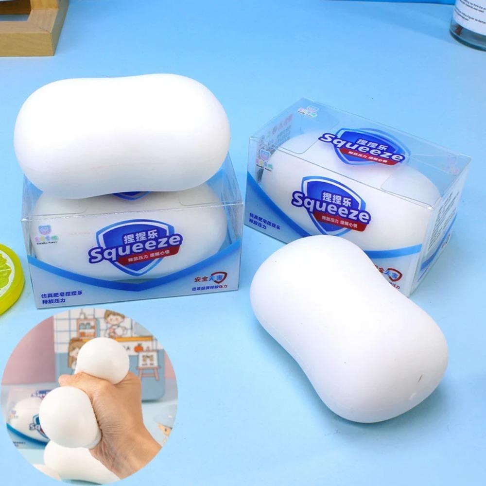 Sapone Antistress Forma Sfera Morbida, Giocattolo Sensoriale Fidget Morbido Anti-Ansia ADHD, Palla Antistress Lavabile Resistente per Adulti Bambini