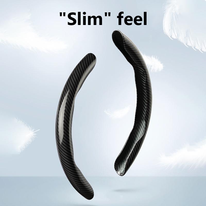 SEAMETAL Carbon Fiber Car Steering Wheel Cover Anti Slip Steering Wheel Protector Cover Durable Wear-resistant