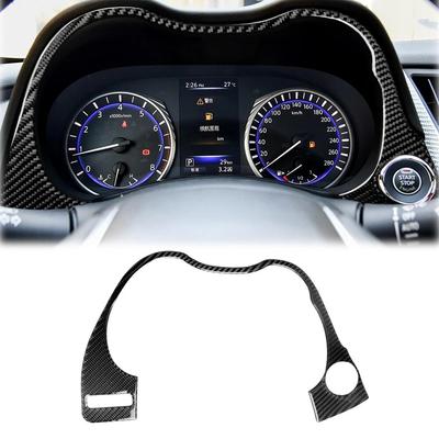 For Infiniti Q50 2014-2022 Car Dashboard Decoration Cover Sticker Decal Trim Auto Interior Accessories Real Carbon Fiber