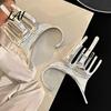 Non Pierced Earrings Silver Ear Cuff for Women No Piercing Metal Elf Alloy Clip Cuff Cartilage Climber Hair Styling Accessory Cool Girl Fashion