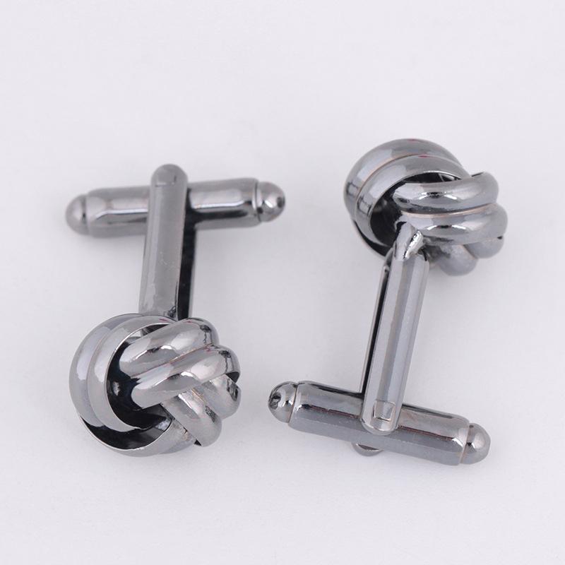 1Pair Men'S Suits Shirt Knot Twisted Cufflinks Wedding Business Cuff Links Gift