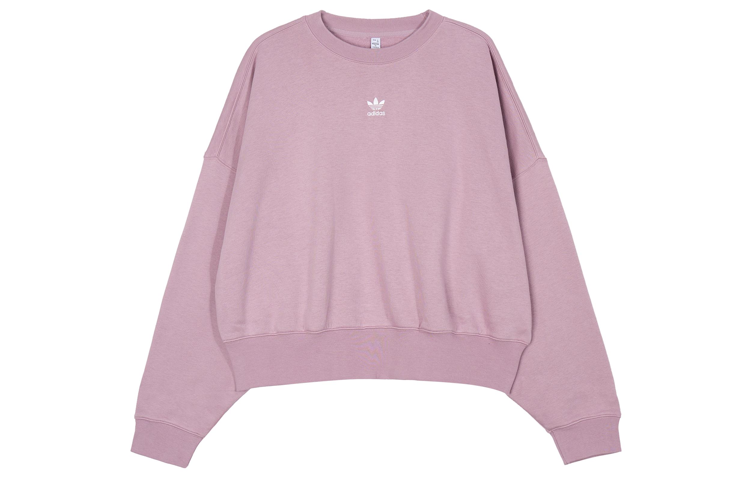 Adidas Originals Sweatshirts Women s Pink Crew Neck Moderate Regular HF7480 40