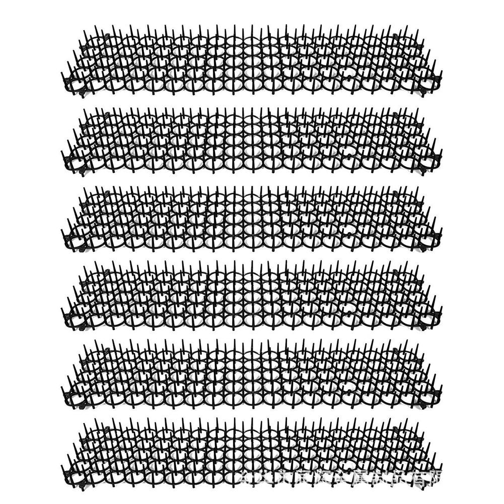10Pcs 13cmx49cm Garden Prickle Strip Dig Stop Cat Repellent Deterrent Mat Spike Portable Anti-Cat Dog Outdoor Garden Staples Pegs