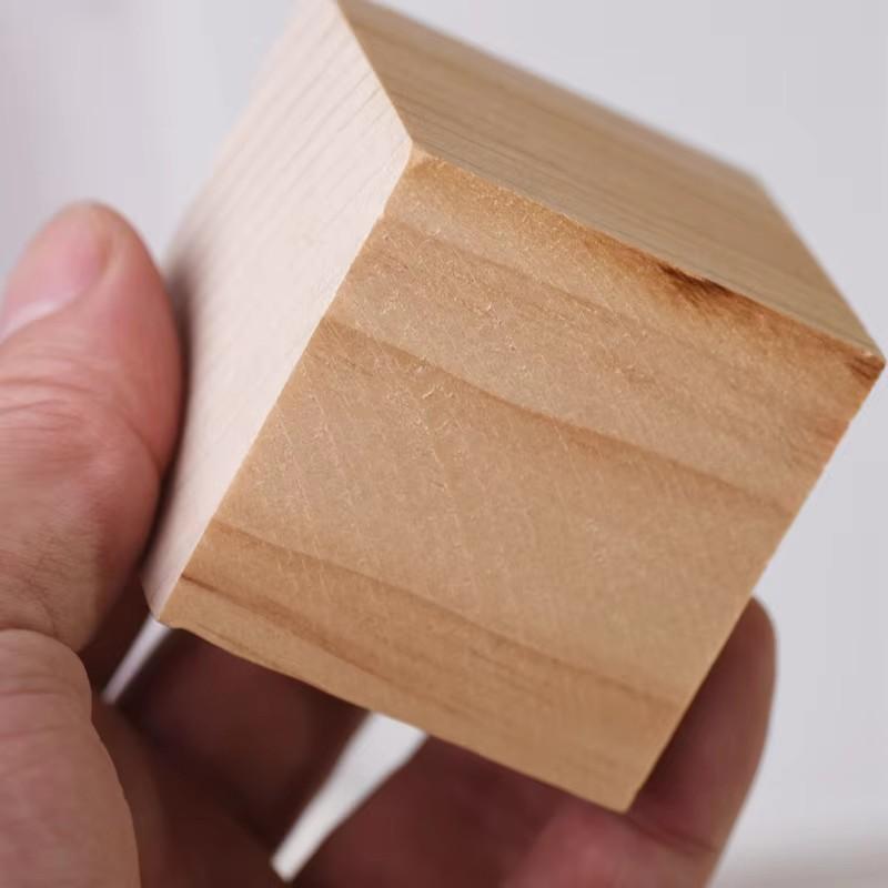 2pcs/5pcs/10pcs Natural Wood Cube Square no Hole 10mm 20mm 25mm 30mm 40mm 50mm for DIY Crafts Woodcraft Jewelry Making Accessories