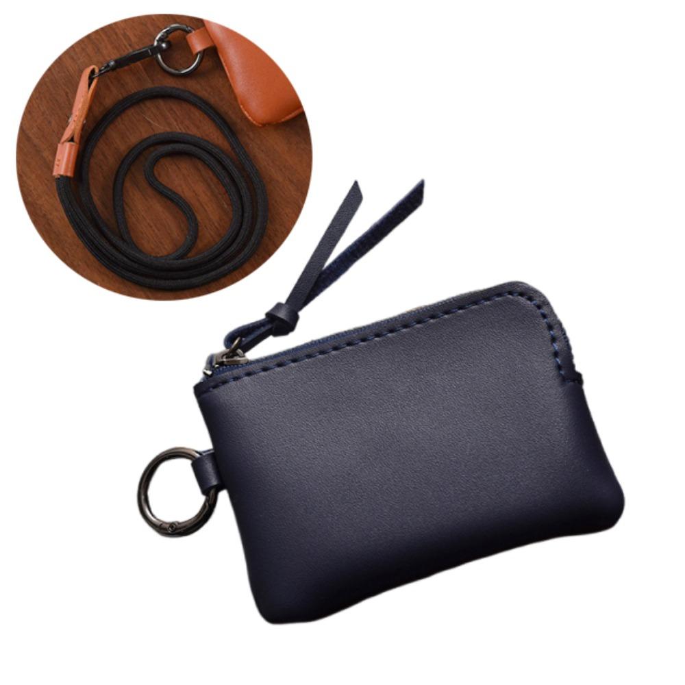 

Soft Mini Coin Purse Retro Men s Money Pouch Simple Key Holder Purse Travel синій