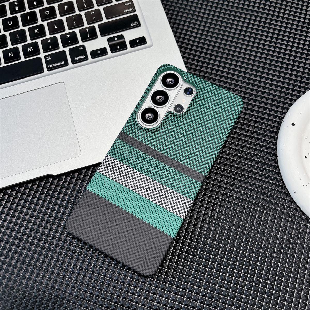 

Luxury Carbon Fiber for Magsafe Wireless Charging Phone Case for Samsung Galaxy S26 Ultra S25 Plus S24 S23 FE Protection Cover Galaxy S26 зелёный