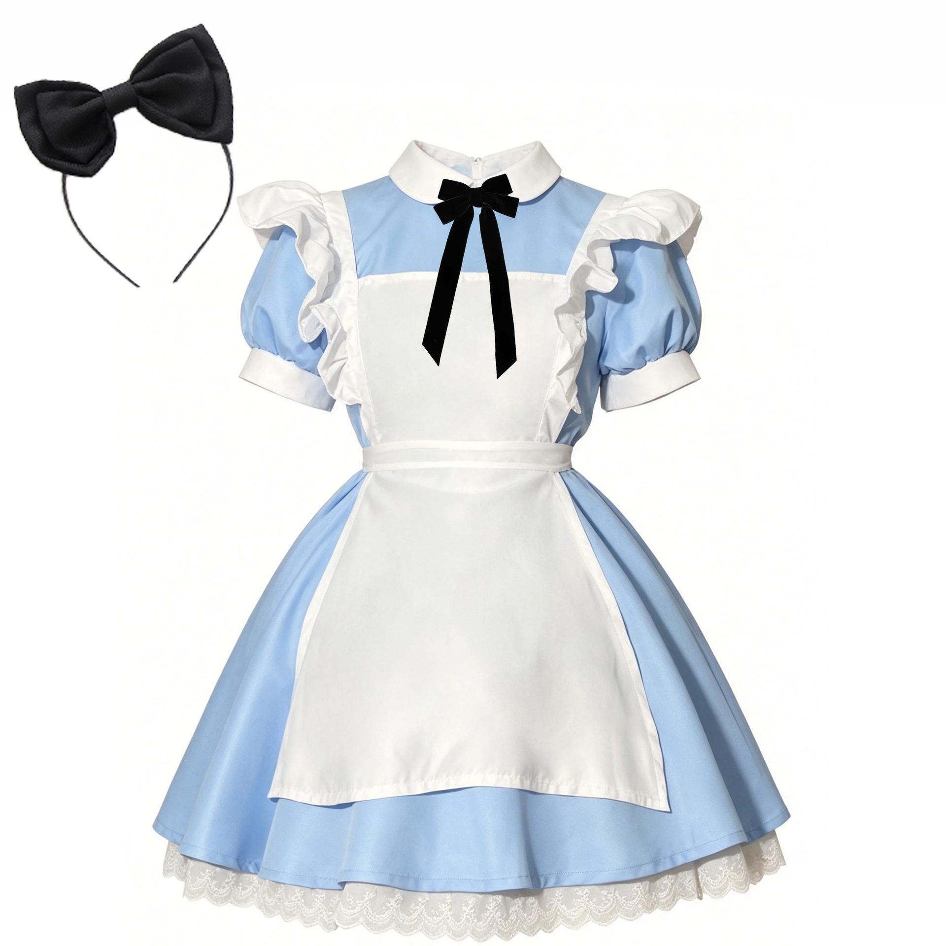 Helovīna kostīms skriešanā Alises kleita cosplay