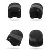 Winter Wool Warm Color-Matching Ear Protection Knitted Hat Men's Outdoor Cold-Proof Velvet Neck Set Two-Piece Wool Hat