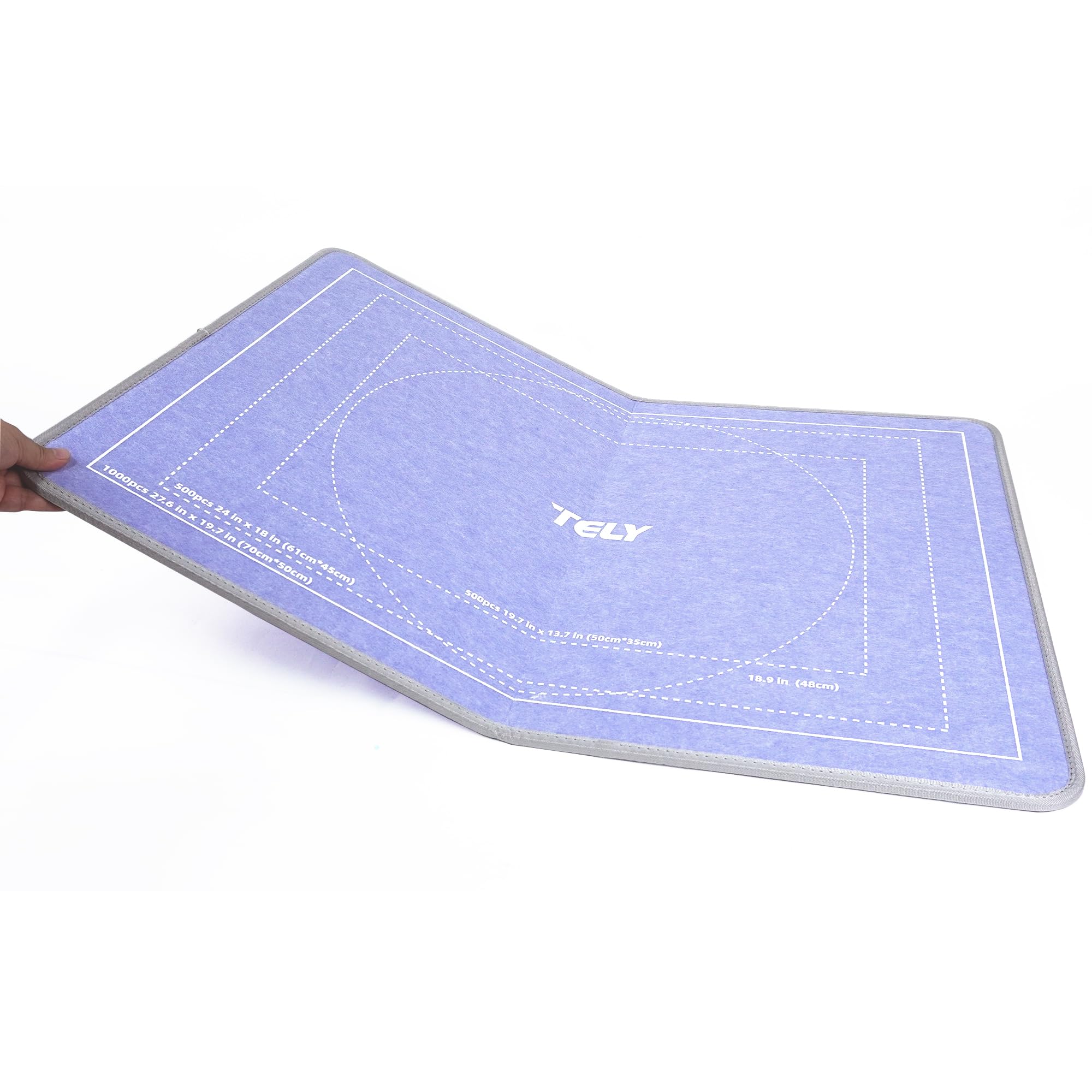 

TELY Folding Jigsaw Puzzle Board - Sturdy Hard Felt, Non-Slip Surface, Portable & Lightweight, Holds 1000 Pieces