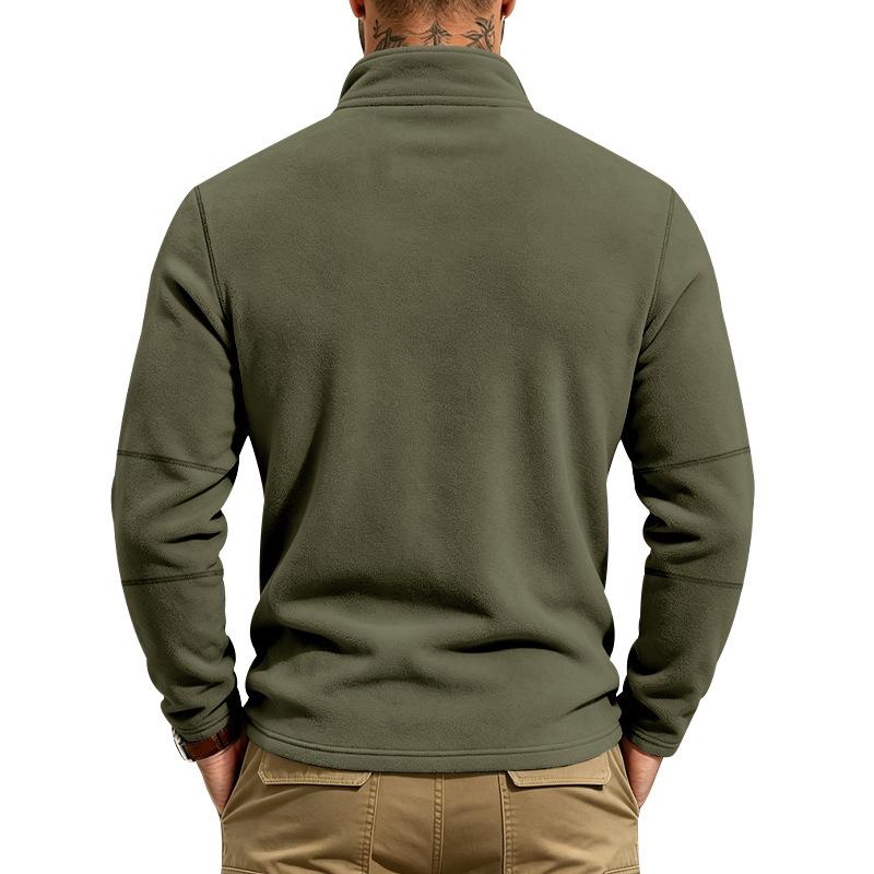 Men Zipper Sweatshirts Quarter Zip Pullover Half Zipper Hoodie Men Gym Man Autumn Solid Men's Sweatshirt Coat