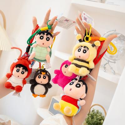 With Tag Crayon Shin-chan Plushies Cute Stuffed Anime Shin Chan Turn Into Waniyama Bee Turtle Doll Backpack Pendant Gifts Girl