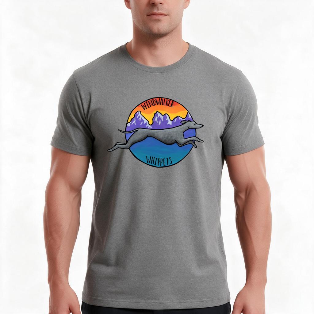 Windwalker Whippets Tshirt Summer Casual Cotton Tee Oversized Streetwear Tops Vintage Graphic Print Loose Fit Short Sleeve