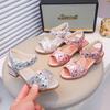 Kindersandalen Süß für Mädchen Tanzschuhe Hochzeit High Heels 2025 Sommer Neu Kinder Prinzessinnenschuhe Peeptoe Chic