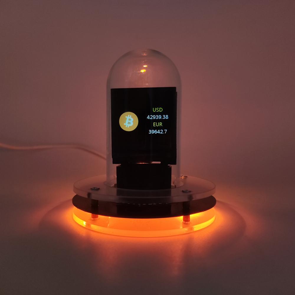 Bitcoin Price Tracker. Nixie Tube Alarm Clock with Colorful RGB Lights and WIFI Weather Station.DIY Album and GIF Animations