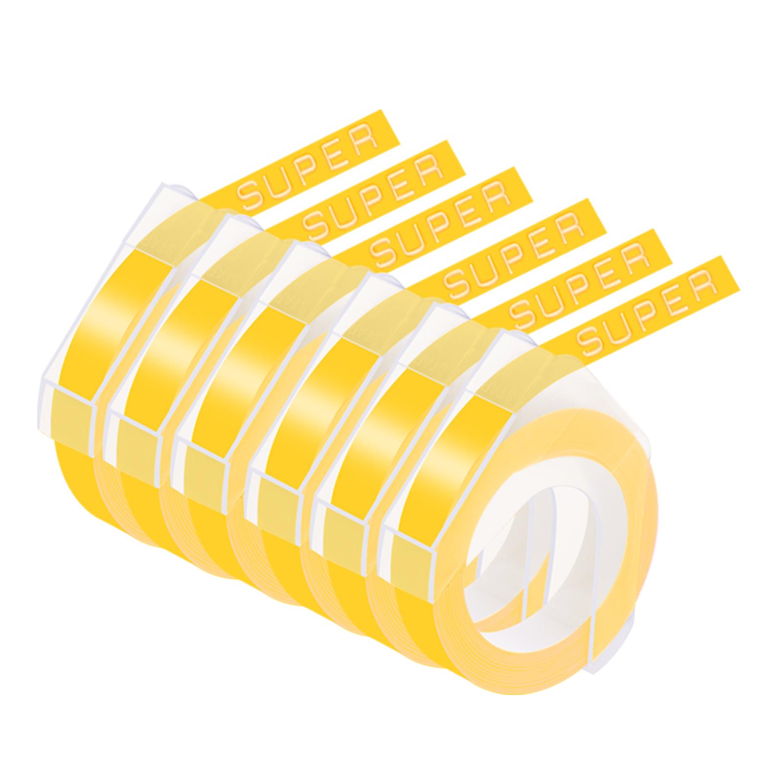 

5PCS 12mm 3D Embossing Tapes Compatible for Dymo Organizer Xpress Pro 12965 1595 Embosser A520109 A521209 898103 9mm Label Tape 9mm