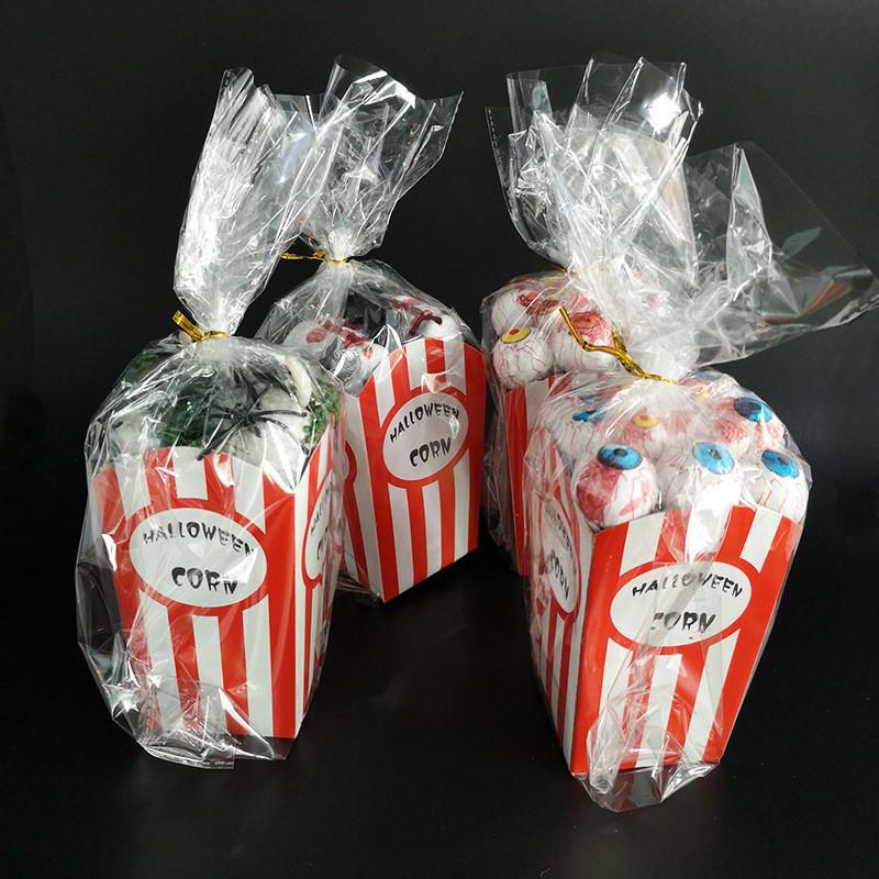 Halloween Decor: Popcorn Bar Eyeballs & Spider Simulation