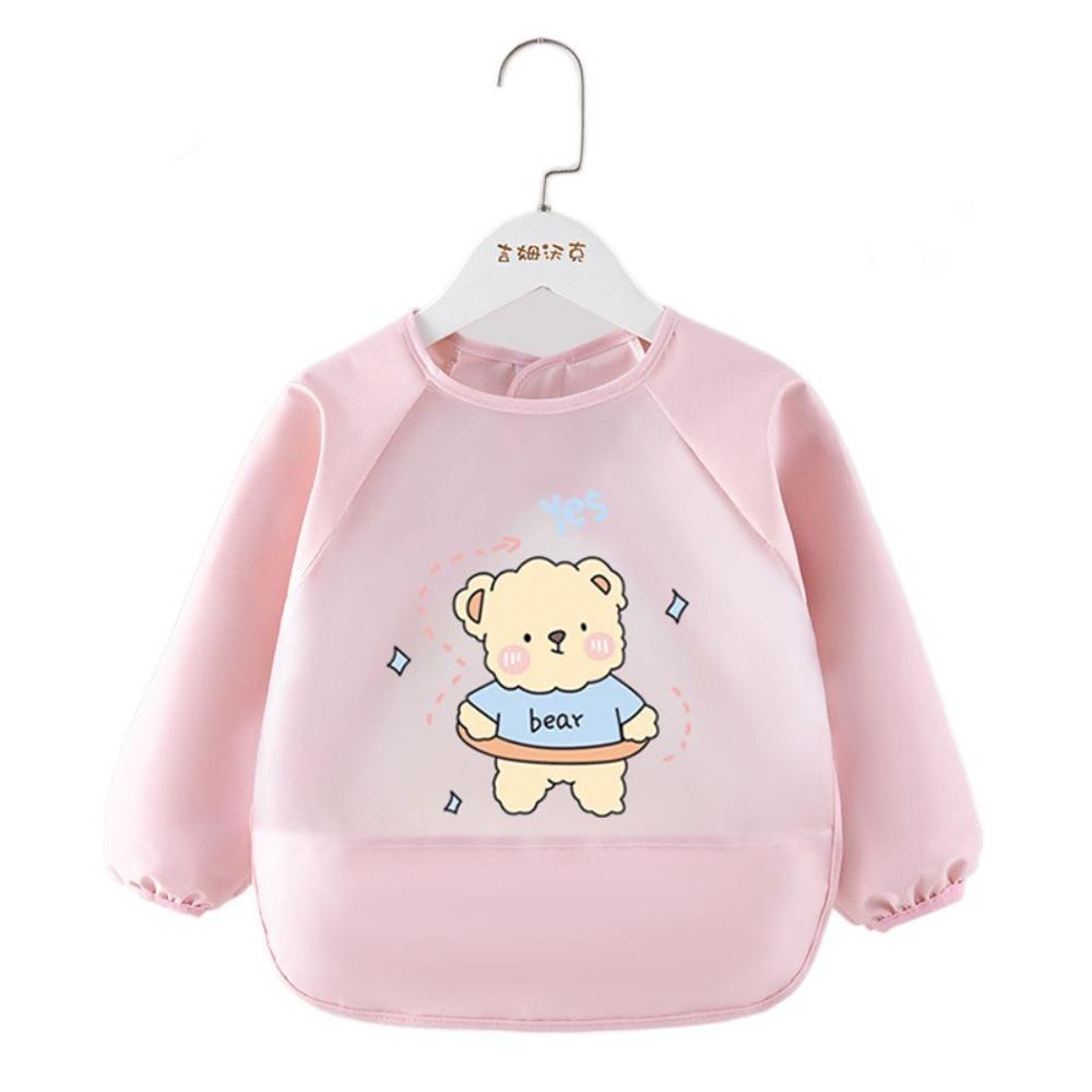 Long Sleeved Baby Feeding Bib Waterproof Baby Bib Burp Clothes  for Babies To Eat