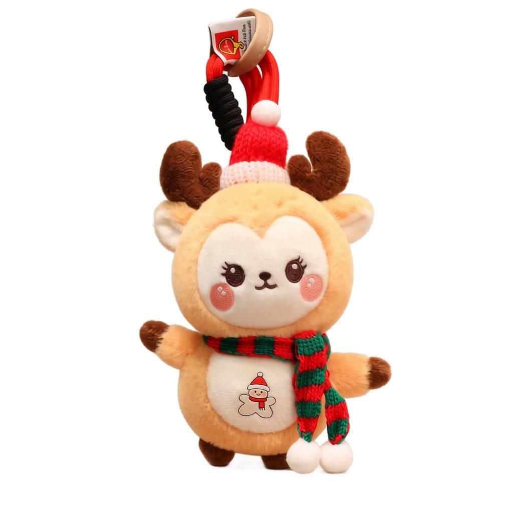 Christmas Plush Keychain Cute Bag Charm Pendant for Handbags and Backpacks