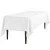 READOR 12Pcs Rectangle Tablecloth Washable Polyester White Party Banquet Wedding Table Cloths for Events