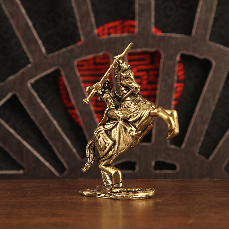 Copper European beautiful knight Model Miniatures Figurine Vintage Strong Men Warrior Ornament Desktop Decoration Accessories